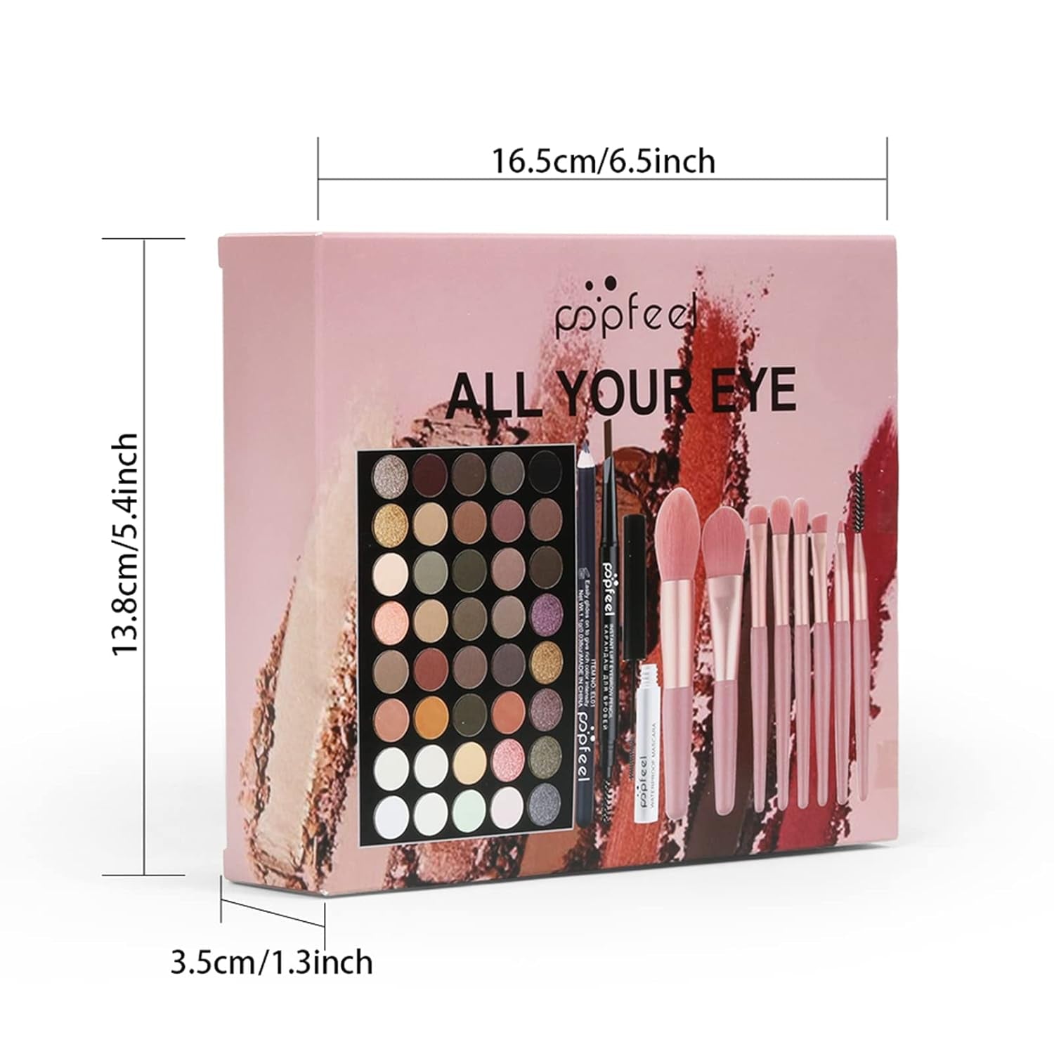 All in One Makeup Kits for Women Girls Holiday Make-Up Gift Sets Xmas Essential Bundle Include Eyeshadow Palette Lipstick Blush Concealer Eyeliner Mascara Foundation Brush Eyebrow Pencil