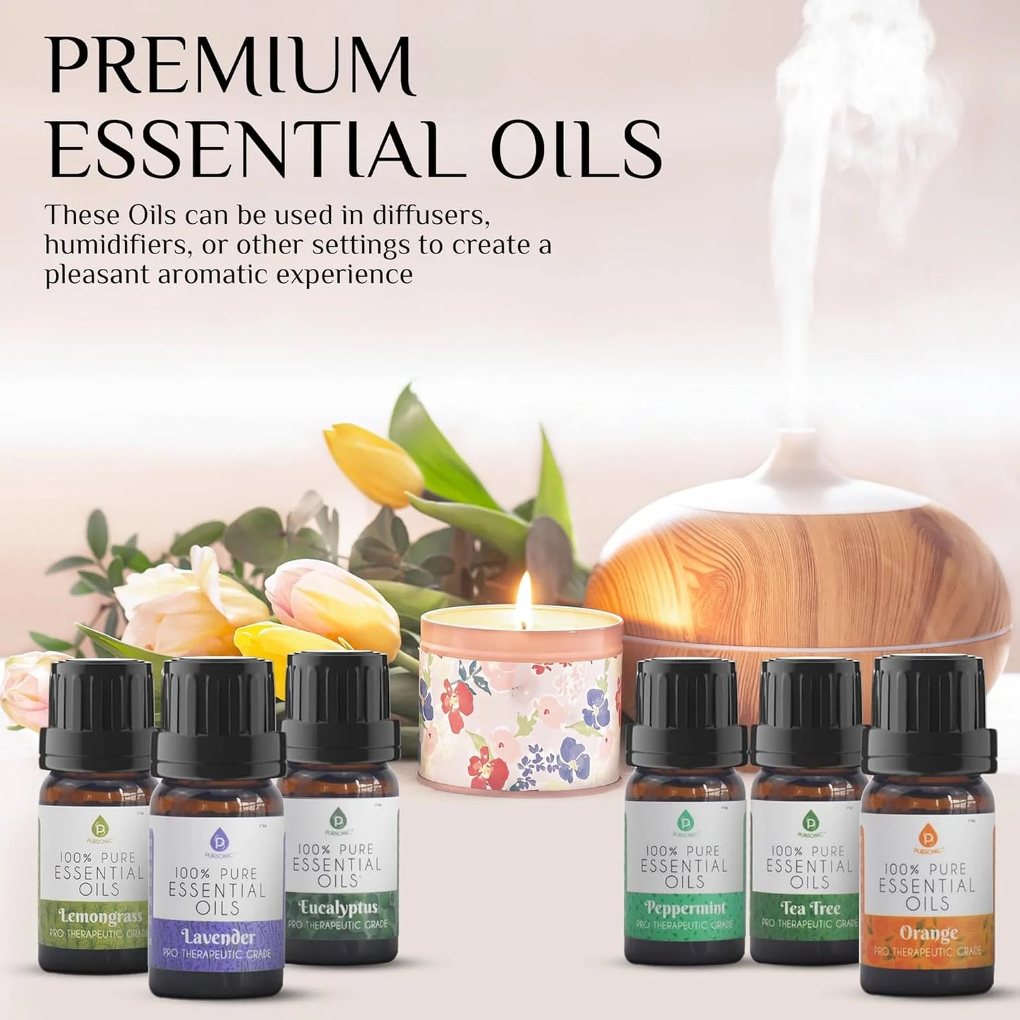Essential Oils Set - Top 6 Aromatherapy Blends Gift Set - 10Ml 100% Pure Essential Oils for Diffusers