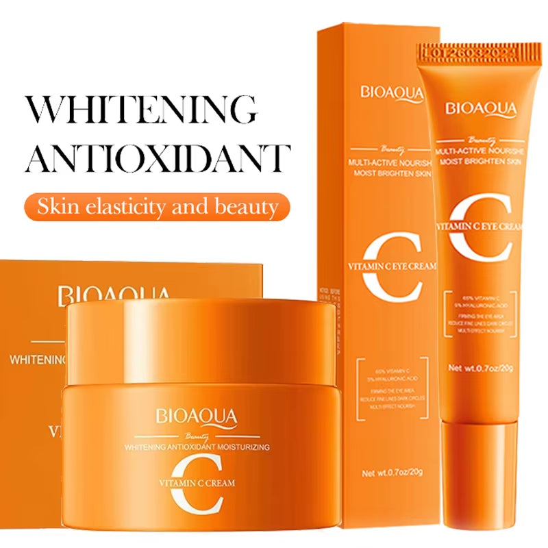 BIOAQUA Hyaluronic Acid Skin Care Sets Moisturizing Face Cream Anti-Aging Wrinkle Dark Circles Eye Cream Travel Size Skin Care