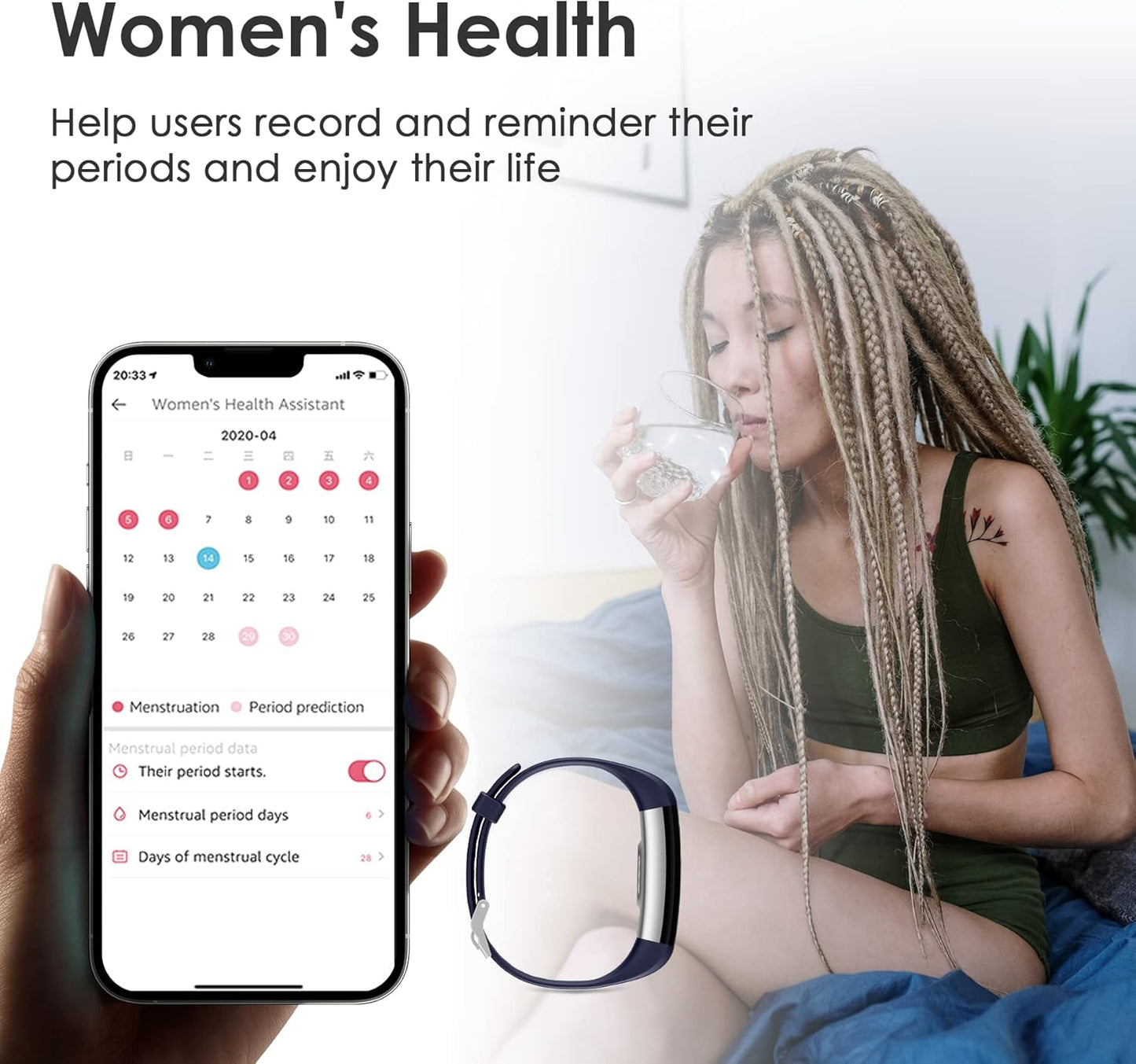 Fitness Tracker for Men and Women,Fitness Watch Waterproof with Activity Tracker and Sleep Monitor,Smart Watch for Android and Ios Phones(Blue)……