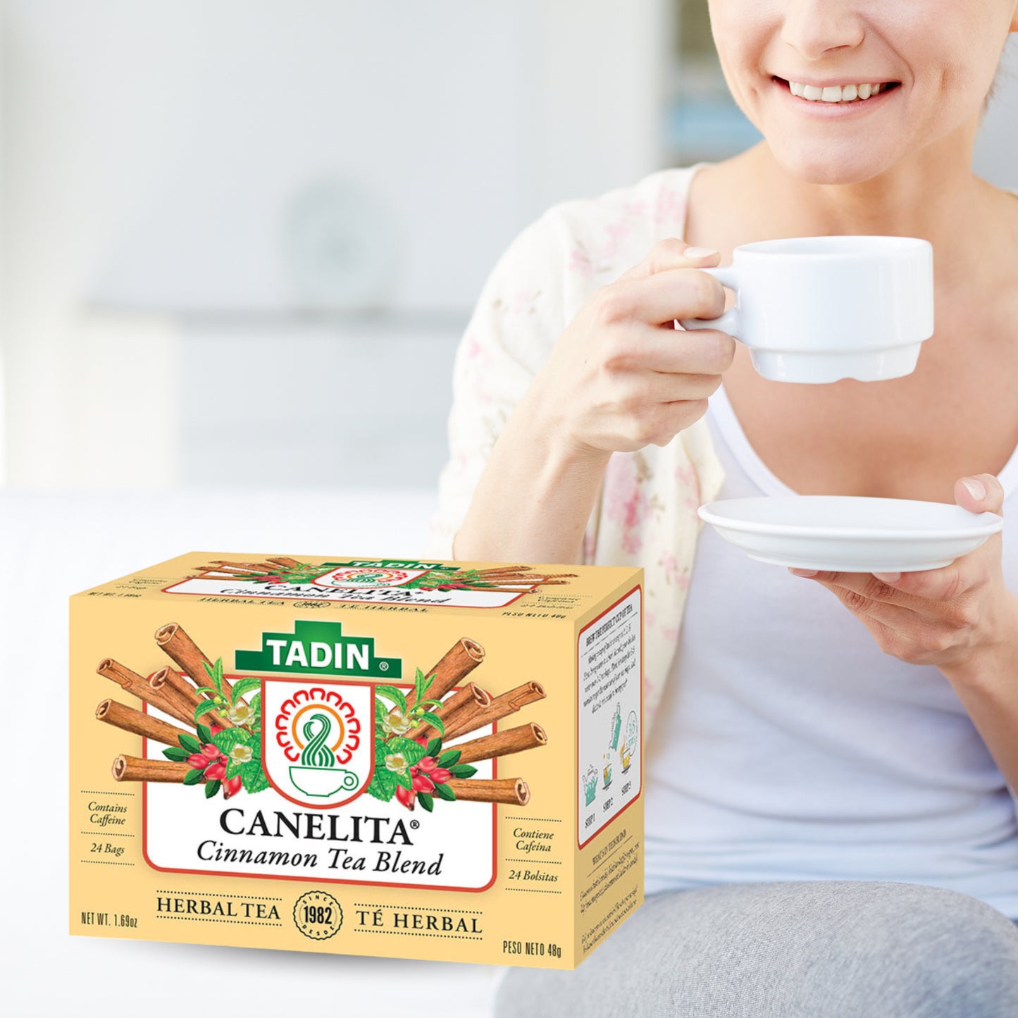 Tadin Canelita Cinnamon Herbal Tea, 24 Bags 1.69 Fl Oz – Warm & Spiced
