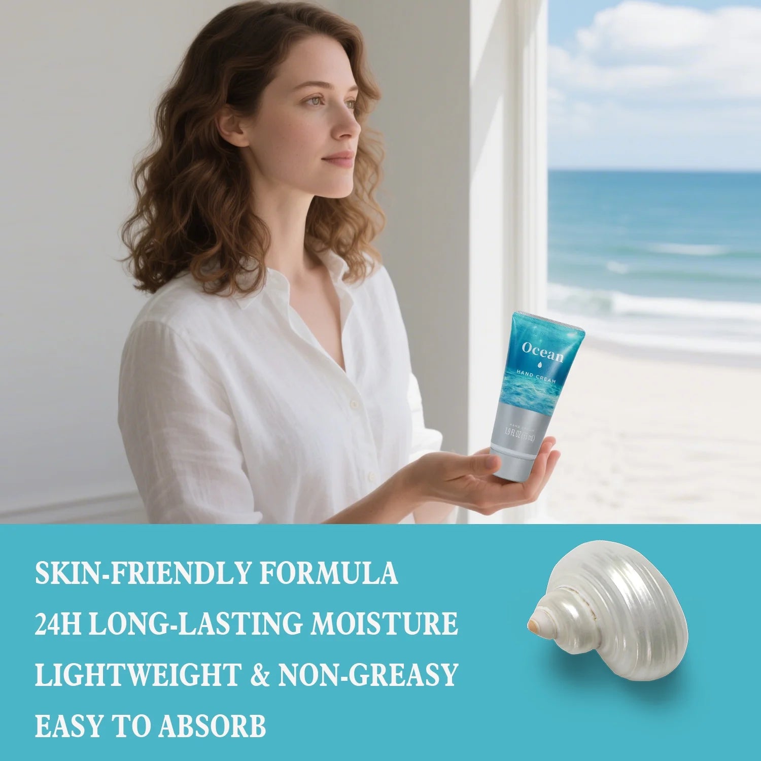 Baskets Gift Sets for Women - Ocean Luxury Relaxing Bath and Body Set for Her, 8 Pcs