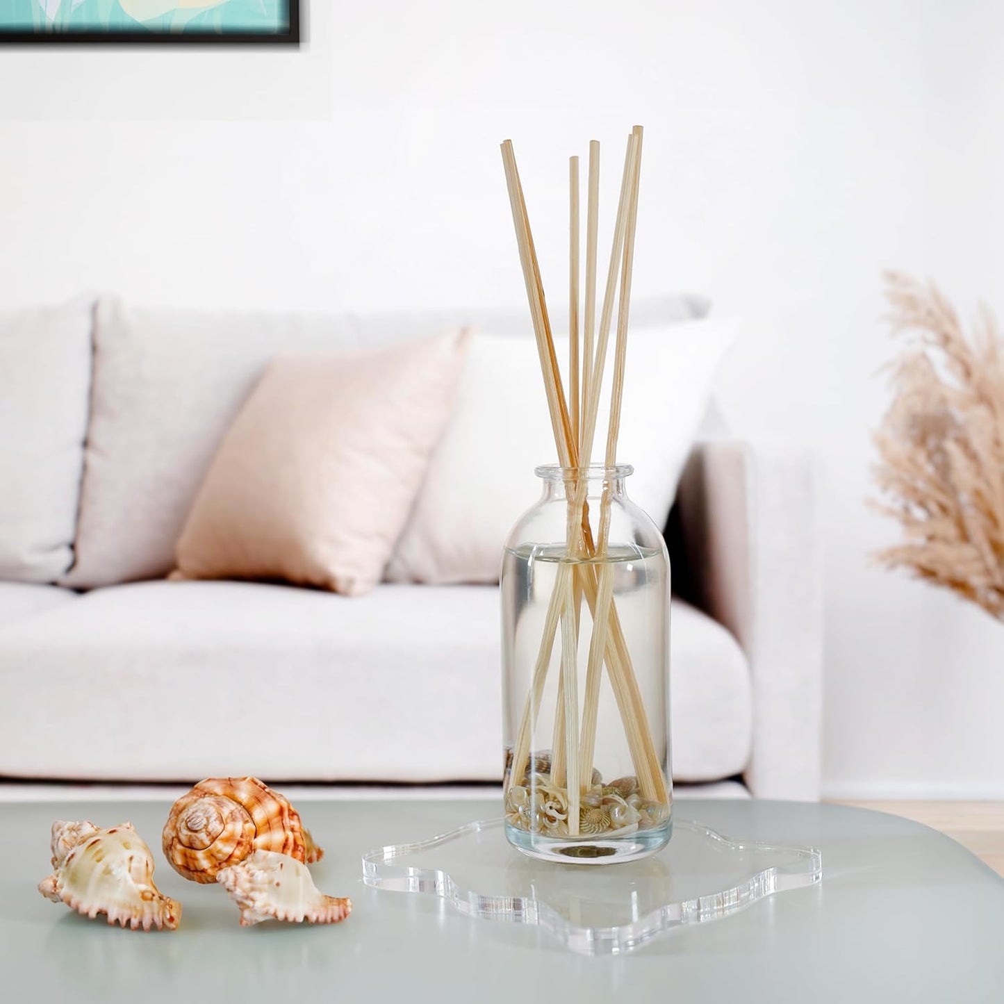 Lavender Vanilla Scented Oil Reed Diffuser Refill and Reed Sticks – Lavender Blossom, Creamy Vanilla, White Woods and Sugared Musk, 4 Oz (2 Pack)