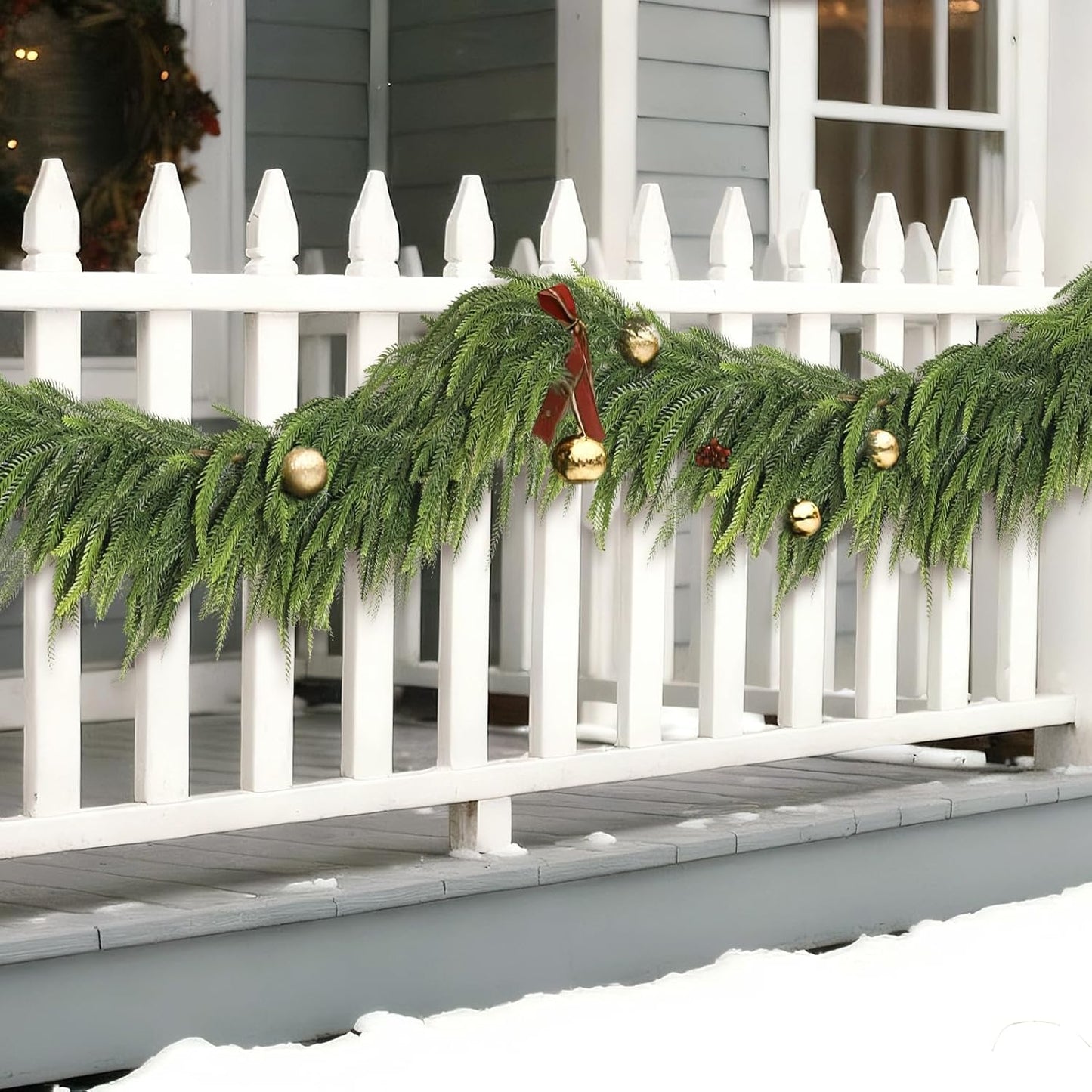 5FT Artificial Norfolk Pine Garland for Holiday Decor - Indoor/Outdoor Use