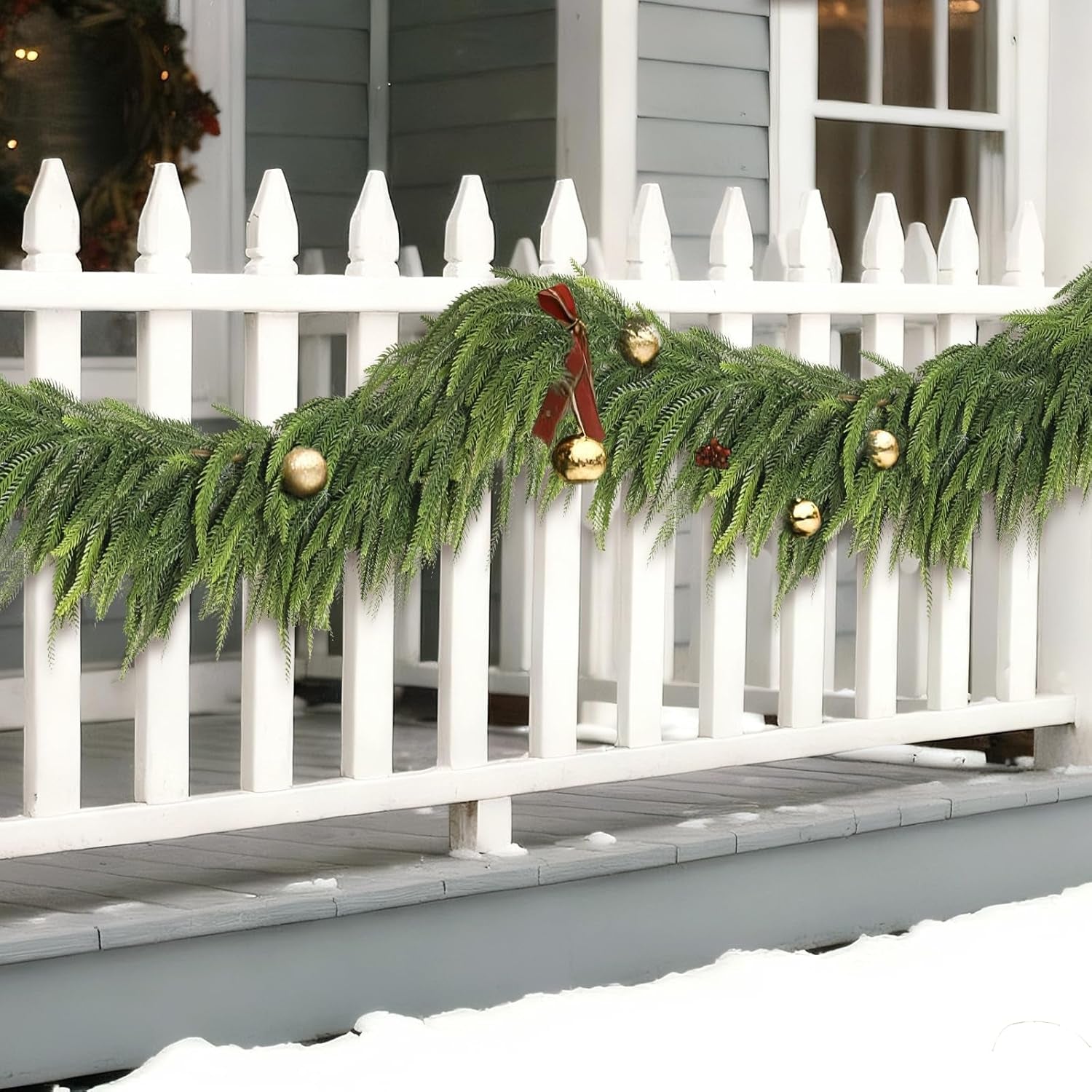5FT Artificial Norfolk Pine Garland for Holiday Decor - Indoor/Outdoor Use