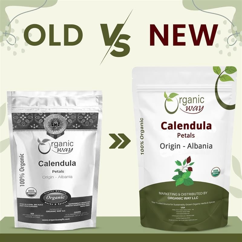 Organic Way Calendula Flower Petals - Herbal Tea | Kosher & USDA Certified
