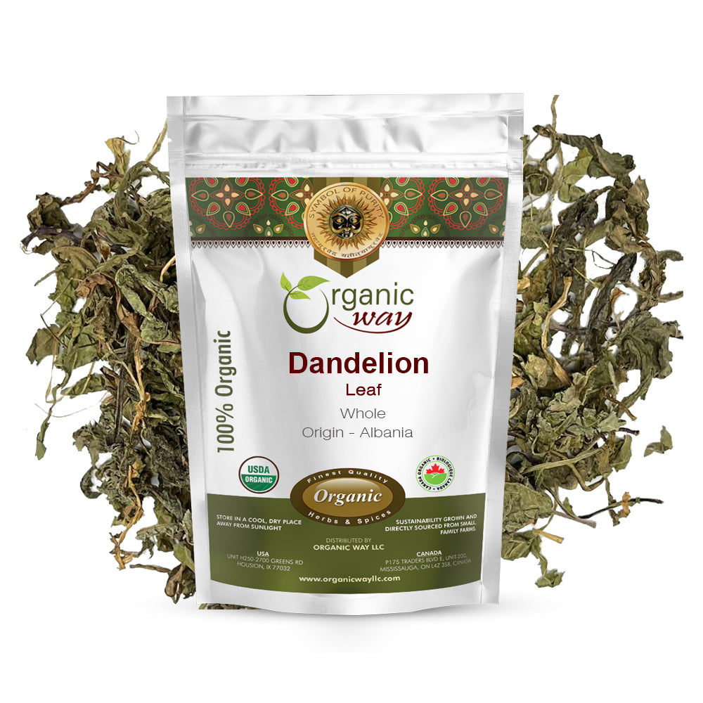 Organic Way Dandelion Leaf Whole - Herbal Tea | Organic, Kosher & USDA Certified