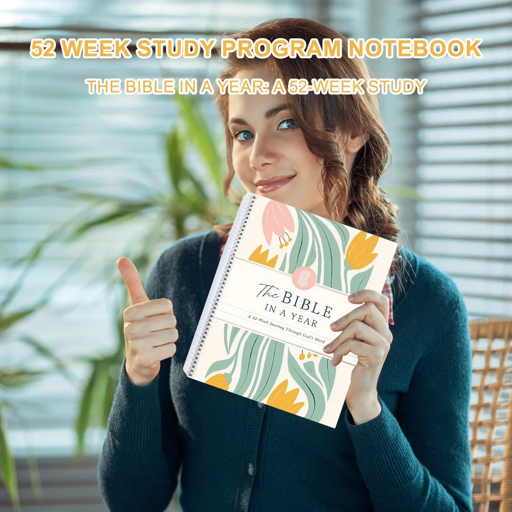 The Notebook in a Year: a 52-Week Journey through God'S Word, Extra-Wide Margins Notebook for Thinking, 365 Pages Notebook Notebook (A4 Size)