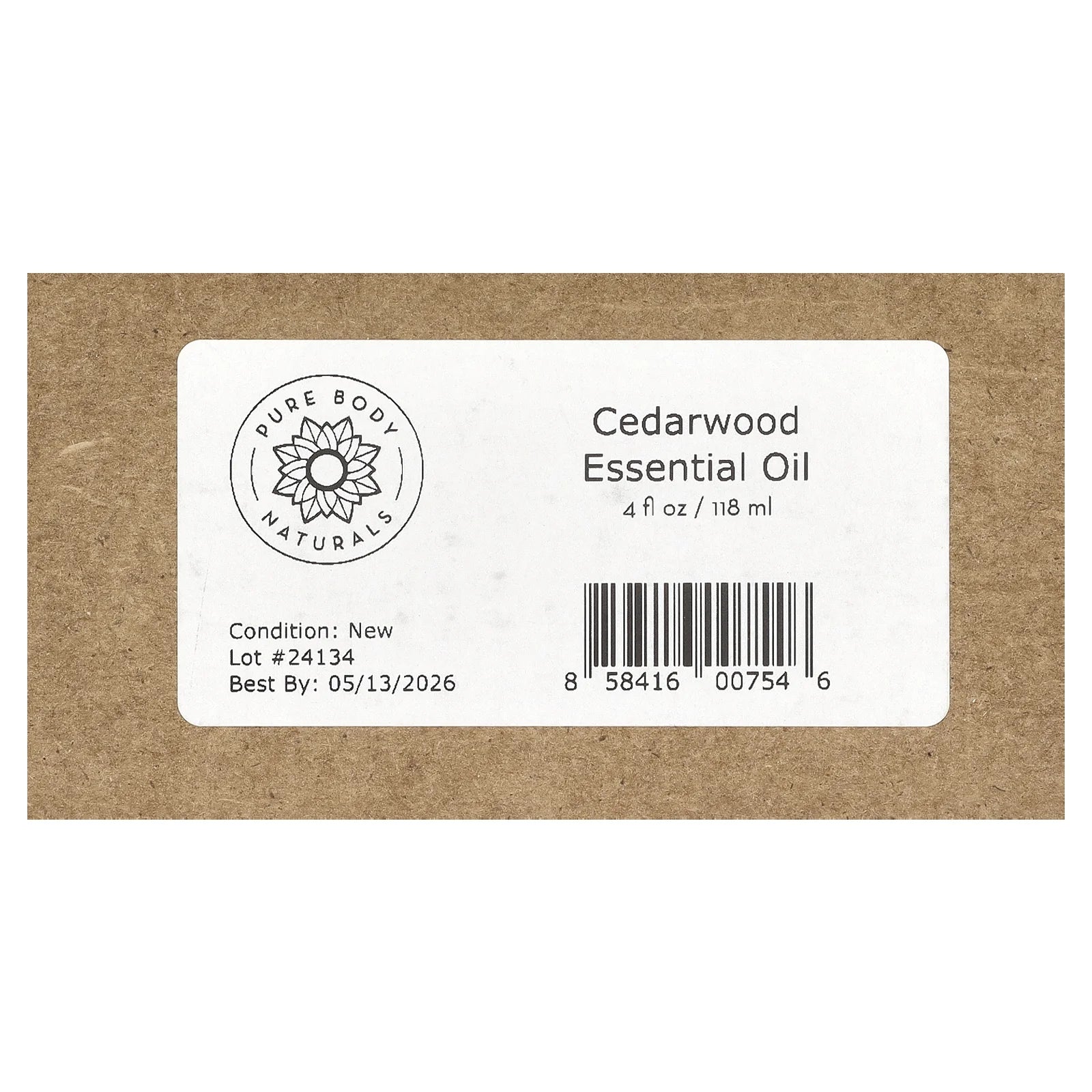 100% Pure Essential Oil, Cedarwood, 4 Fl Oz (118 Ml)