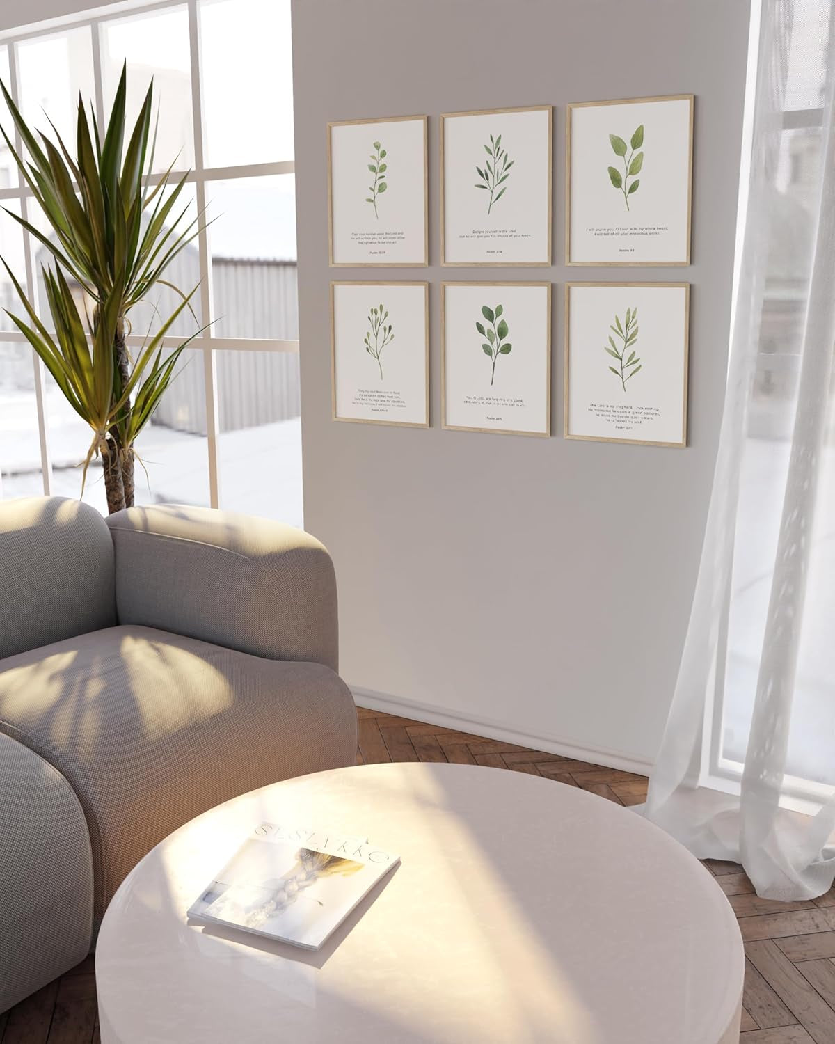 Bible Verses Wall Decor – Set of 6 Christian Scripture Art Prints, Inspirational Bible Verse Posters, Biblical Wall Decor, Scripture Wall Art (Unframed, 8"X10")