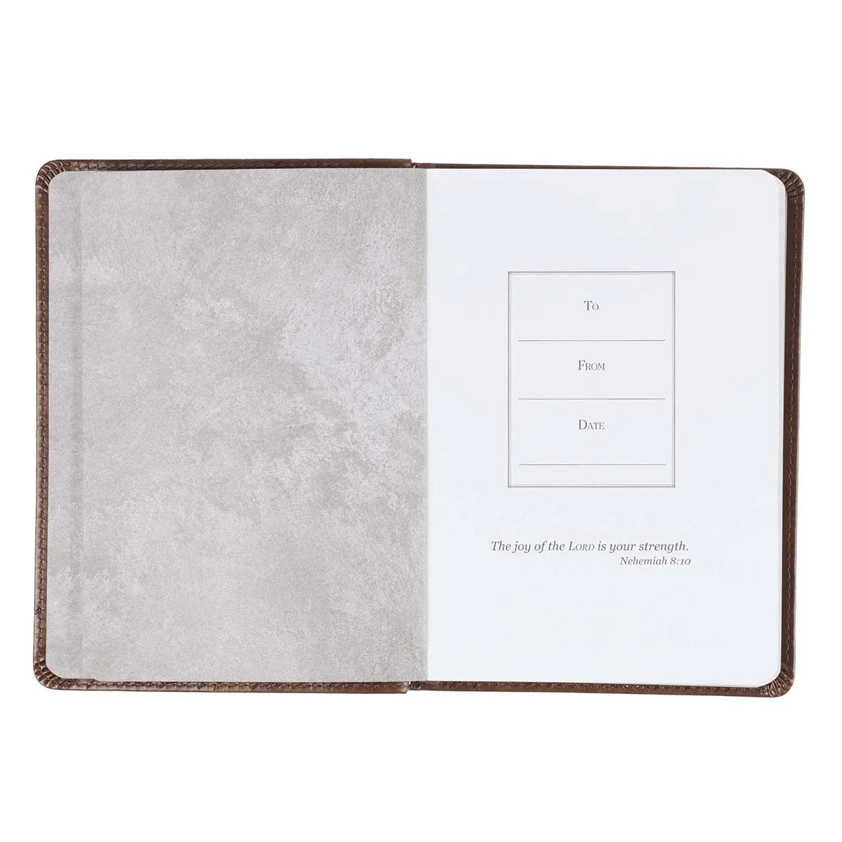 Classic Handy-Sized Journal for I Know the Plans Jeremiah 29:11 Bible Verse Inspirational Scripture Notebook W/Ribbon, Faux Leather Flexcover 240 Ruled Pages, 5.7" X 7", Brown