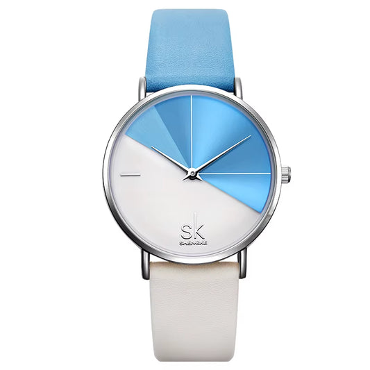 SK Luxury Leather Watches Women Creative Fashion Quartz Watches for Reloj Mujer 2019 Ladies Wrist Watch  Relogio Feminino