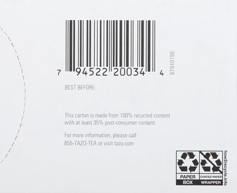 TAZO Wild Sweet Orange Tea Bags, Unsweetened Herbal Tea, Caffeine-Free, 20 Total