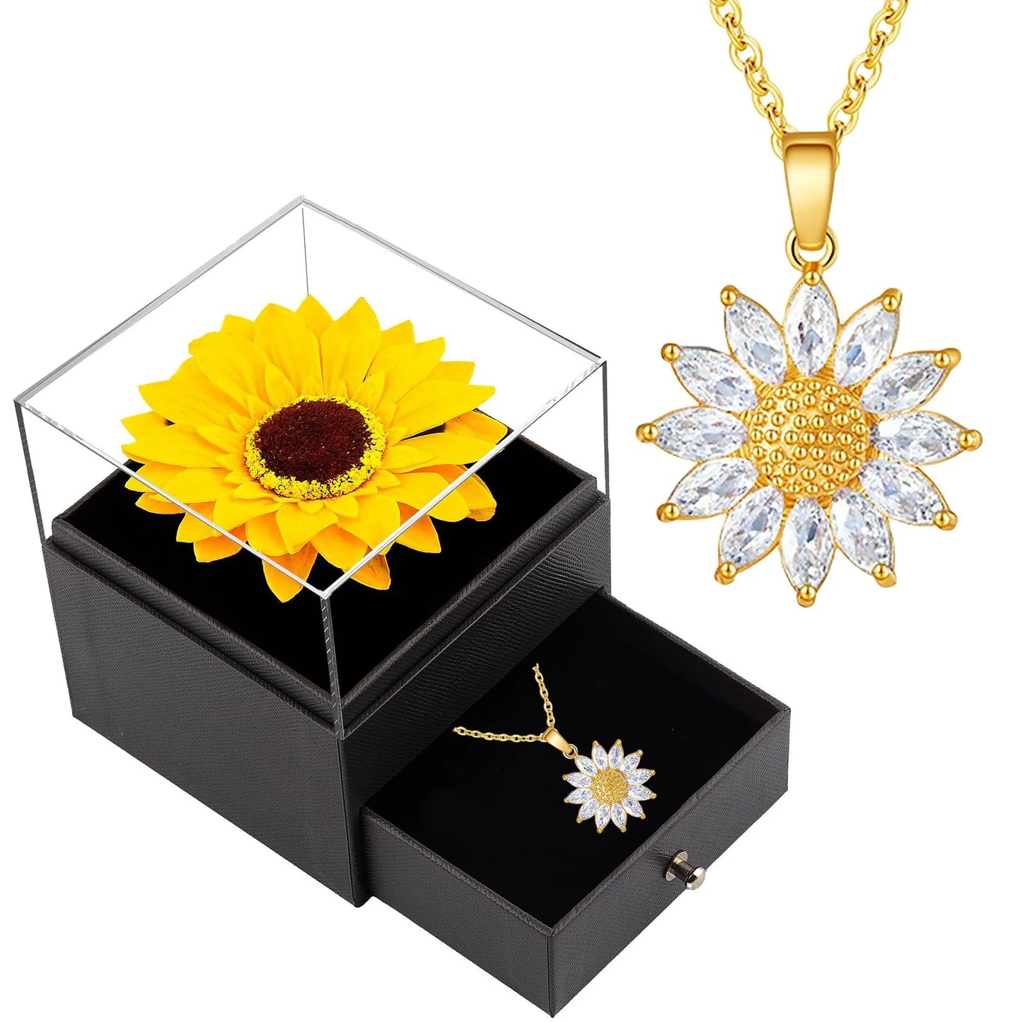  Sunflower Promise Necklace-Gift Box Included