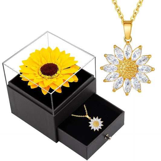  Sunflower Promise Necklace-Gift Box Included