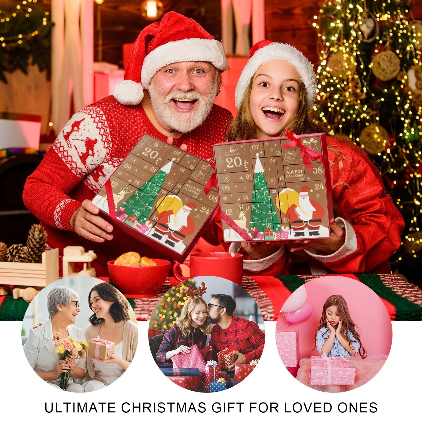 Christmas Holiday Gift Sets for Women - 24 Pcs Advent Calendar 2025, Bath and Body Care Spa Gift Baskets