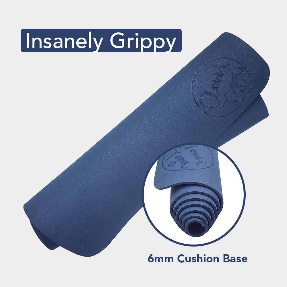 Better Grip Thick Yoga Mat - Beginner Exercise Yoga Mat with Non-Slip Surface for Home Gym, Earth-Friendly & Recyclable Pilates and Workout Pad Women & Men, 1/4 Inch Thick