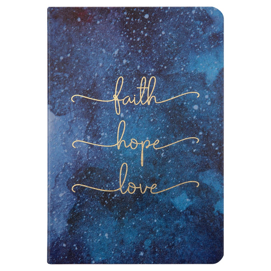 Simulated Leather Journal, Faith Hope Love, 96 Pages