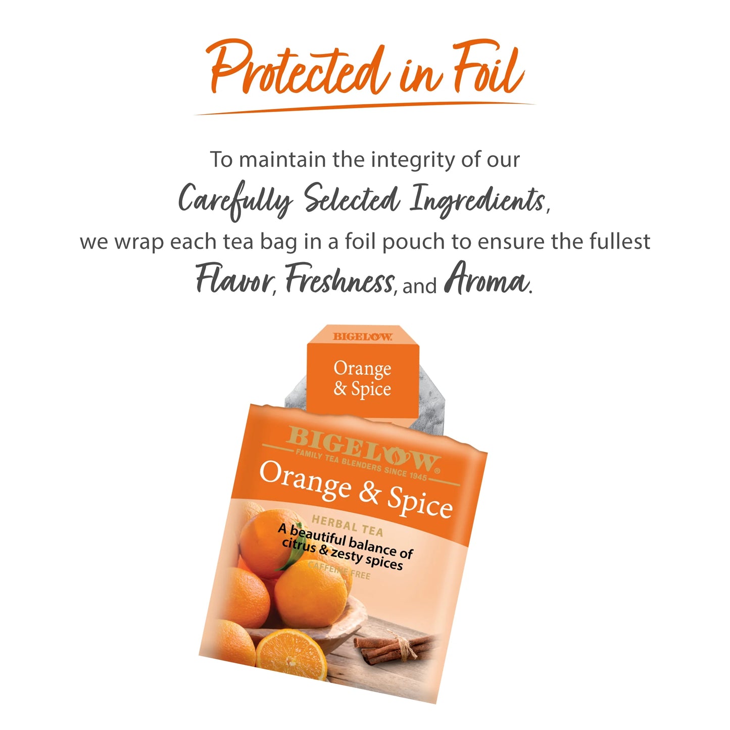 Bigelow Orange & Spice, Herbal Tea, Tea Bags, 20 Ct