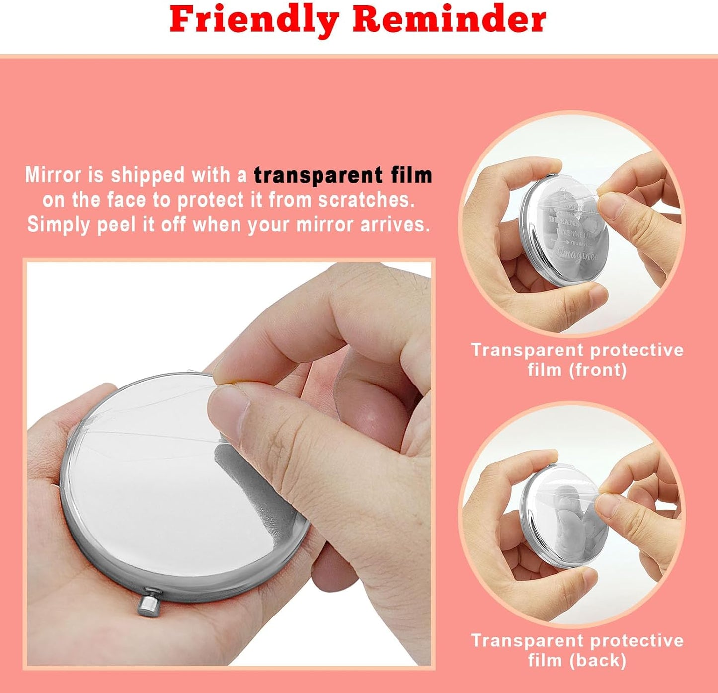 Christian Gifts Inspirational Compact Makeup Mirror Bible Verse Gifts Birthday Gifts Compact Mirror Baptism Gift for Girl Goddaughter Christian Encouragement Gifts Religious Gift Travel Makeup Mirror