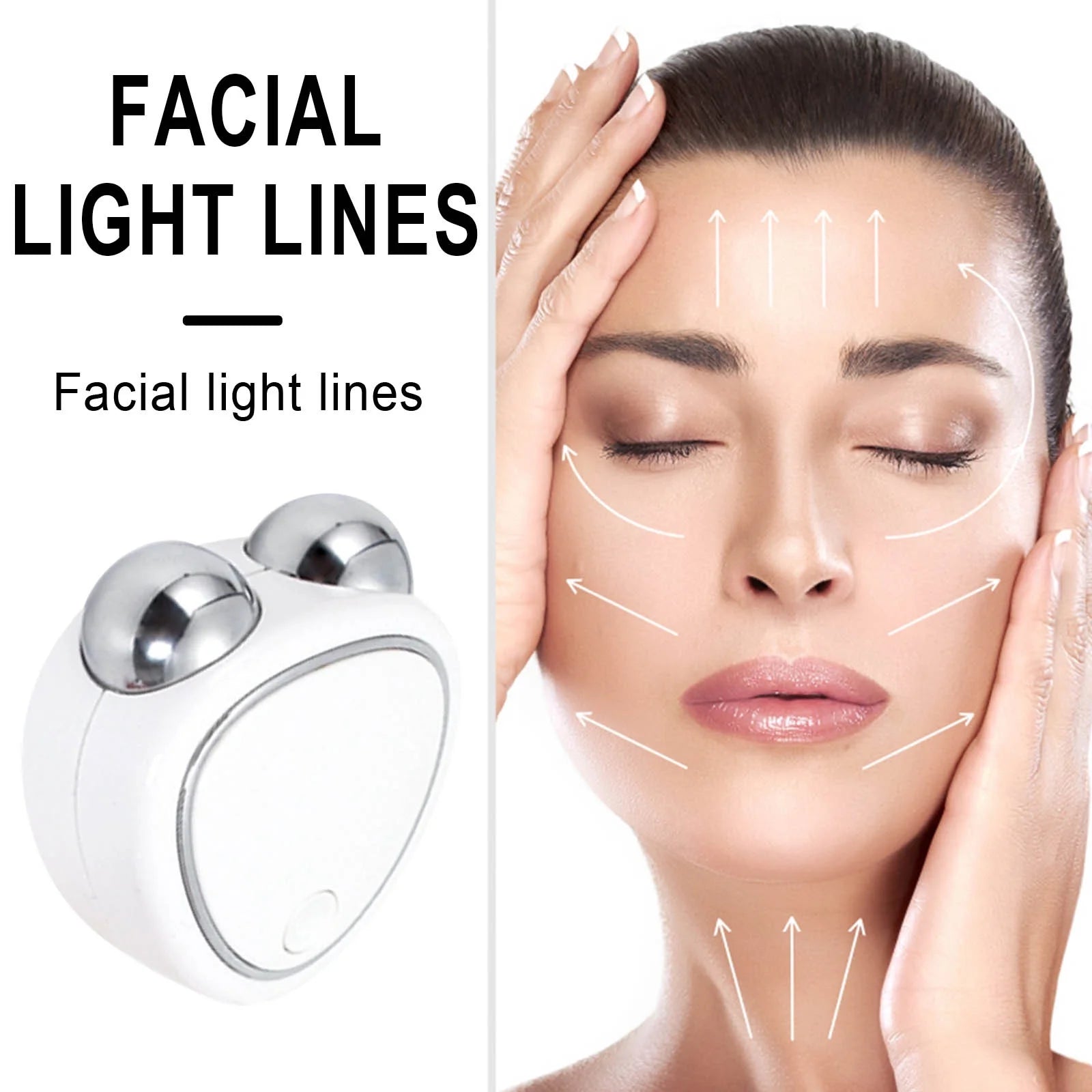 Micro-Current Face Massager, 3D Roller for Arm Eye Waist Leg Massager anti Wrinkles Face Lift Skin Tightening Face Firming