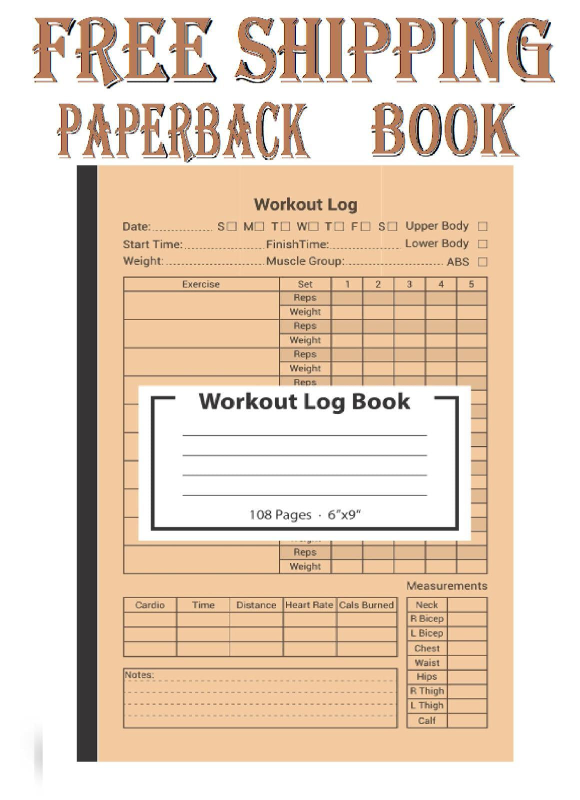 Workout Log Book: Gym Tracker Journal / Fitness Planner Notebook Paperback Book