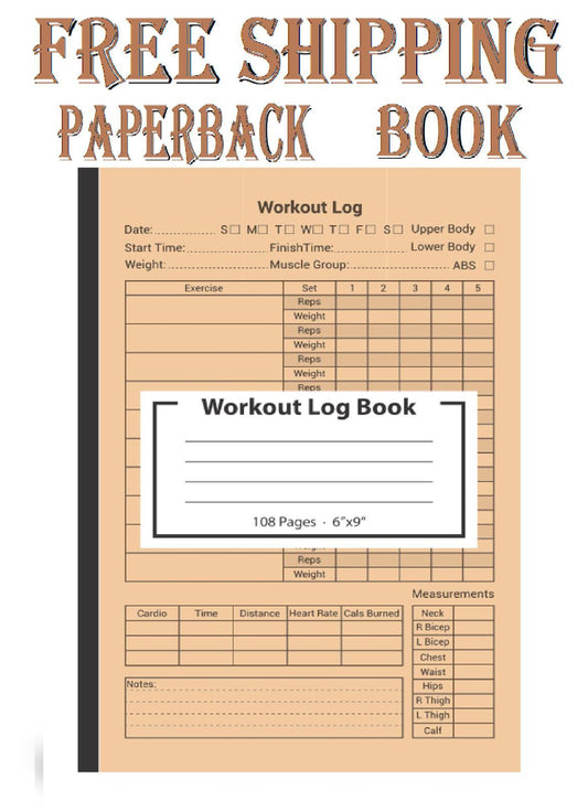 Workout Log Book: Gym Tracker Journal / Fitness Planner Notebook Paperback Book