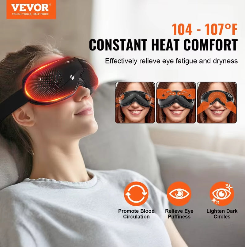 Smart Eye Massage Instrument Vibration Eye Care Massager Airbag Compress Bluetooth Music Eye Relax Fatigue Massage Sleep Mask