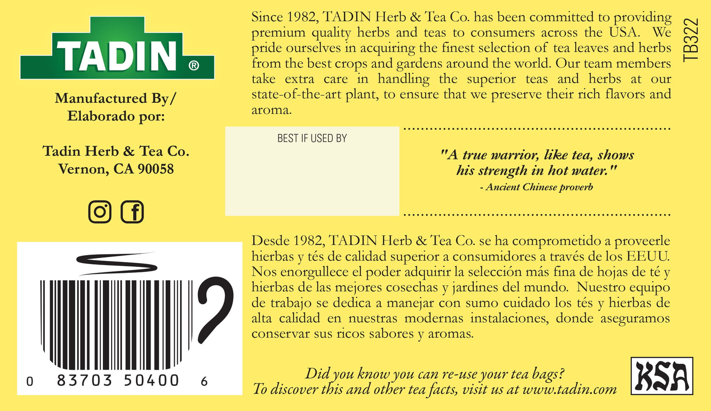 Lemongrass Tea, Herbal Tea, Caffeine-Free Tea, Herbal Teabags, 24 Count, Pack of 1