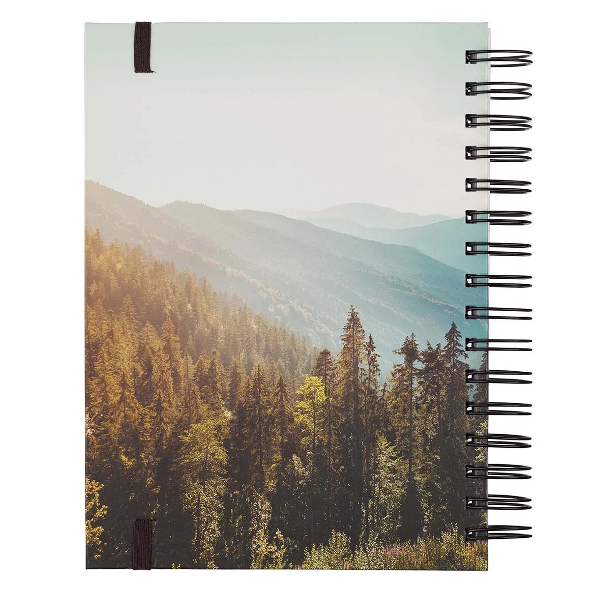 Be Strong and Courageous Large Wirebound Journal with Elastic Closure - Joshua 1:9