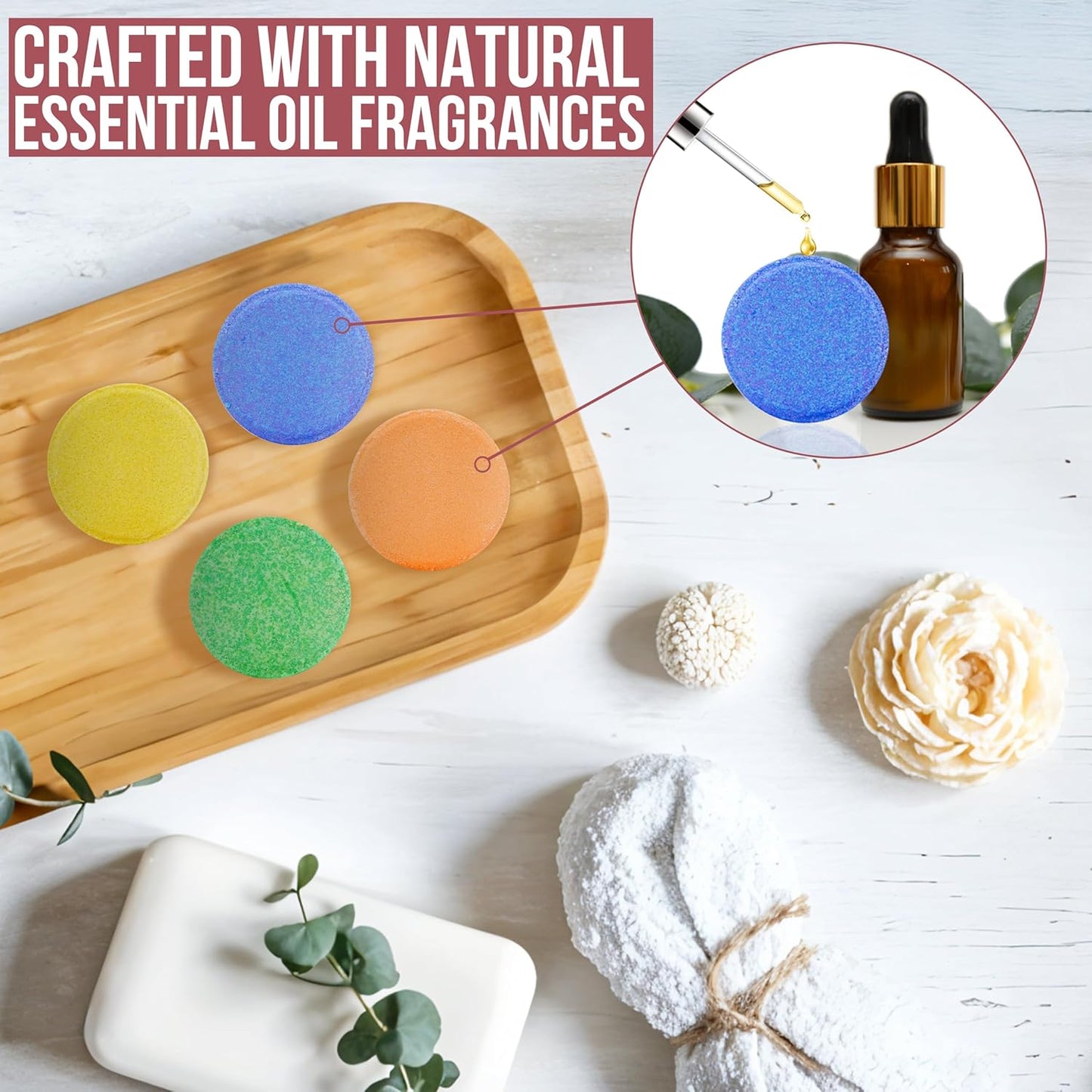 Shower Steamers Aromatherapy Gift Box Made in USA Self Care Gifts for Women and Men - All Natural Shower Bombs - Shower Tablets Made with Essential Oils