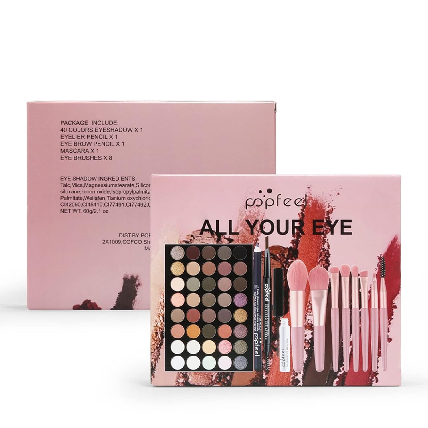 All in One Makeup Kits for Women Girls Holiday Make-Up Gift Sets Xmas Essential Bundle Include Eyeshadow Palette Lipstick Blush Concealer Eyeliner Mascara Foundation Brush Eyebrow Pencil