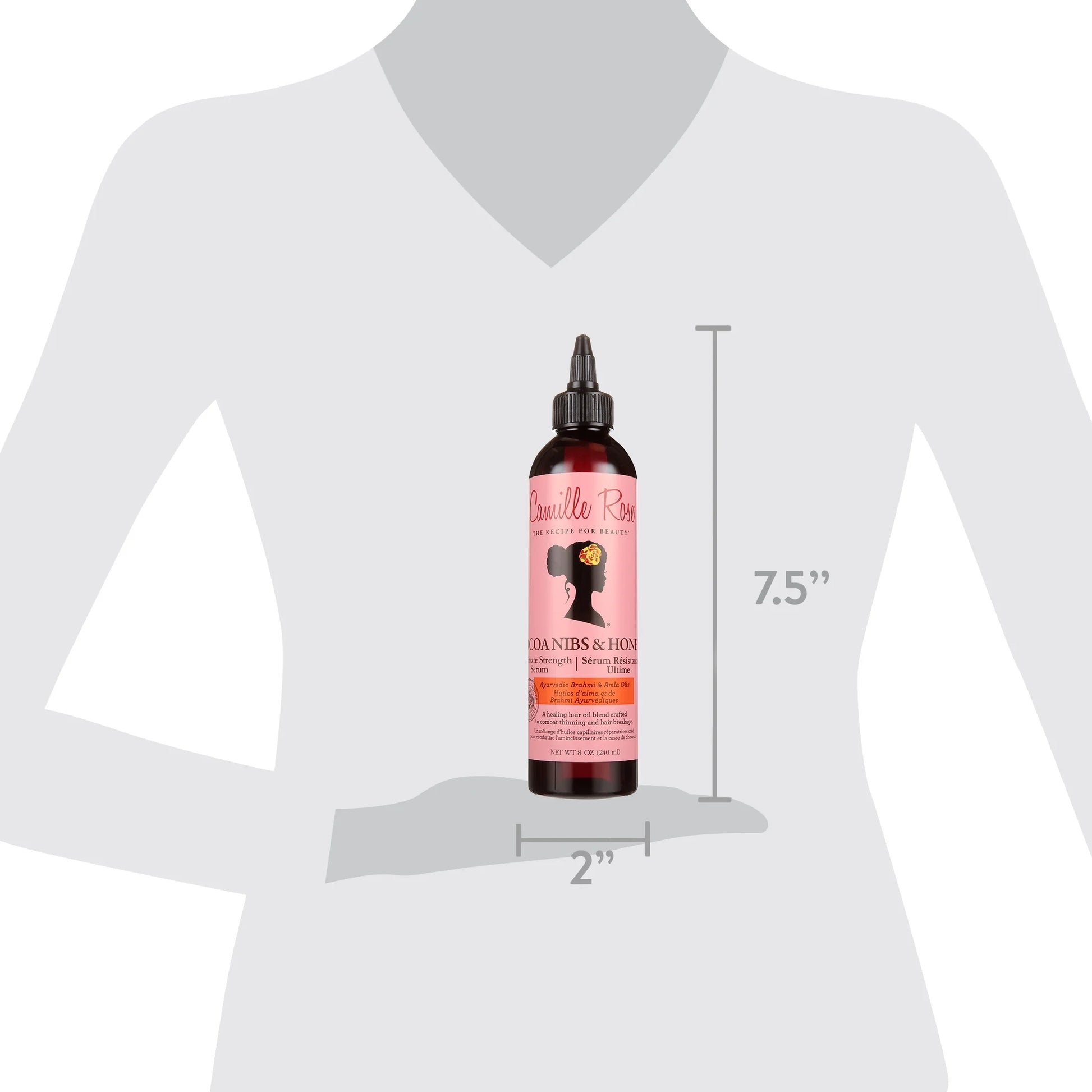 Cocoa & Honey Ultimate Strength and Restore Serum with Virgin Amla Oil & Brahmi Oil 8Oz