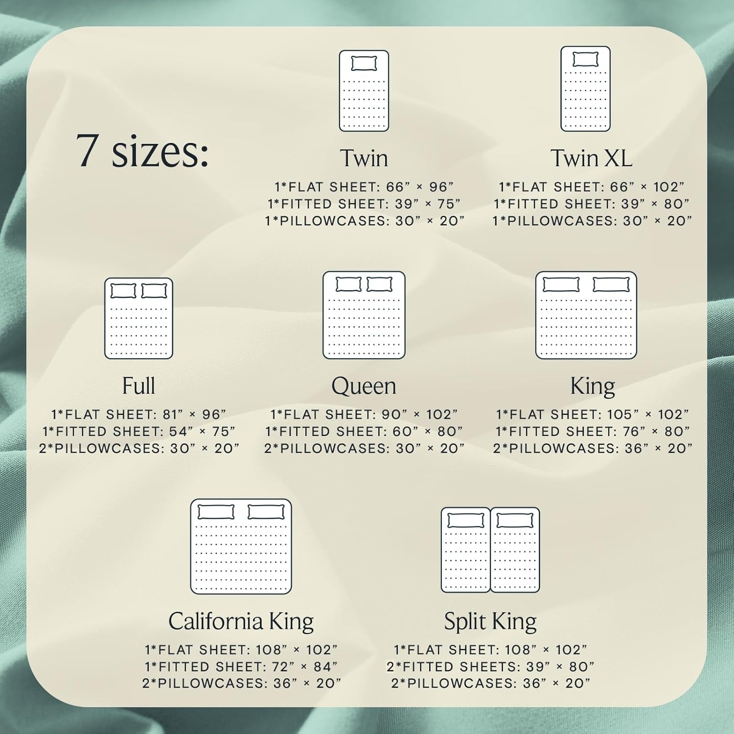 3 PC Sheet Bed Sheets Deep Pockets Wrinkle Free-Kids-Fitted Sheets Machine Washable Hotel Bedding Silky Soft - Light Teal Twin