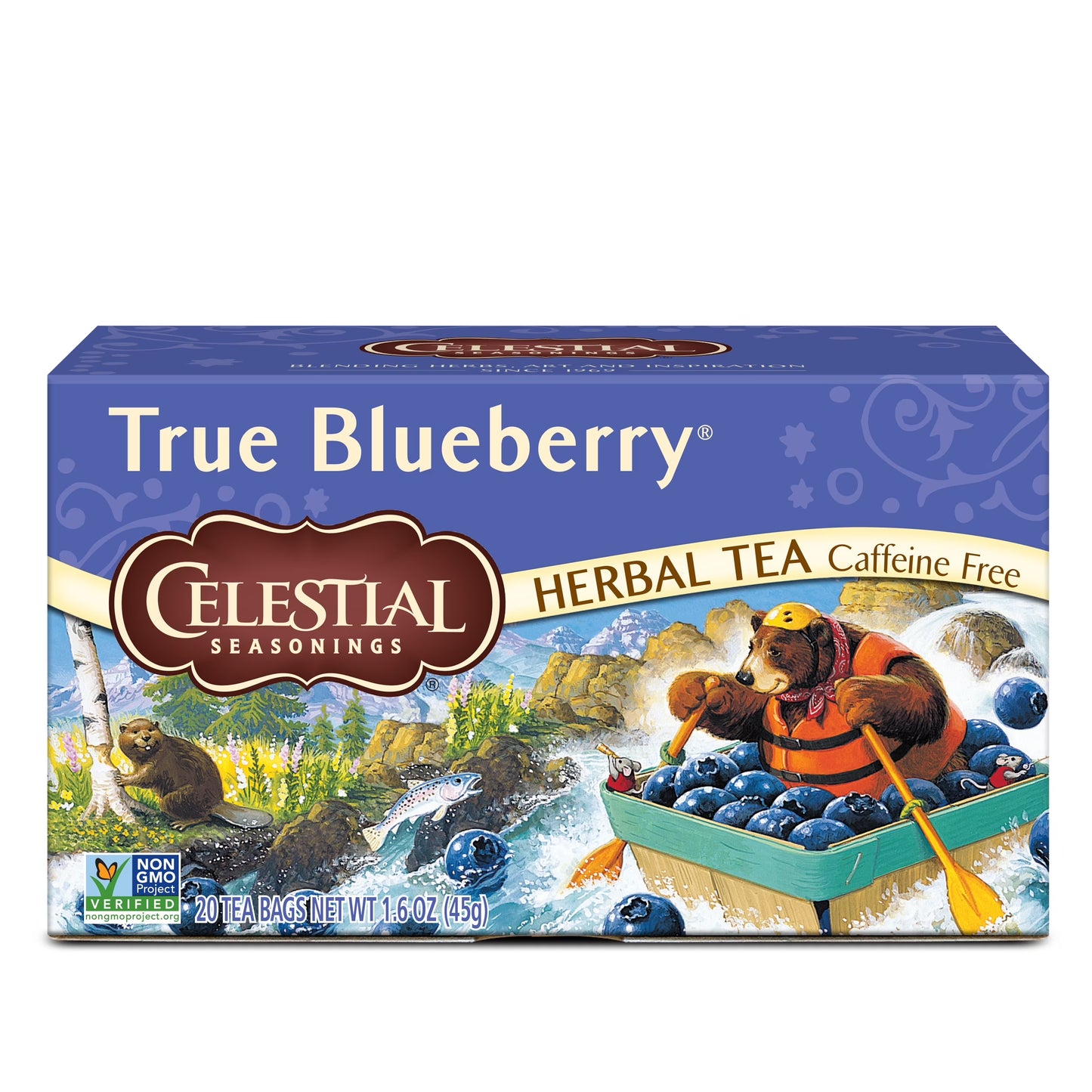 True Blueberry Herbal Tea Bags, 20 Ct Pack of 6