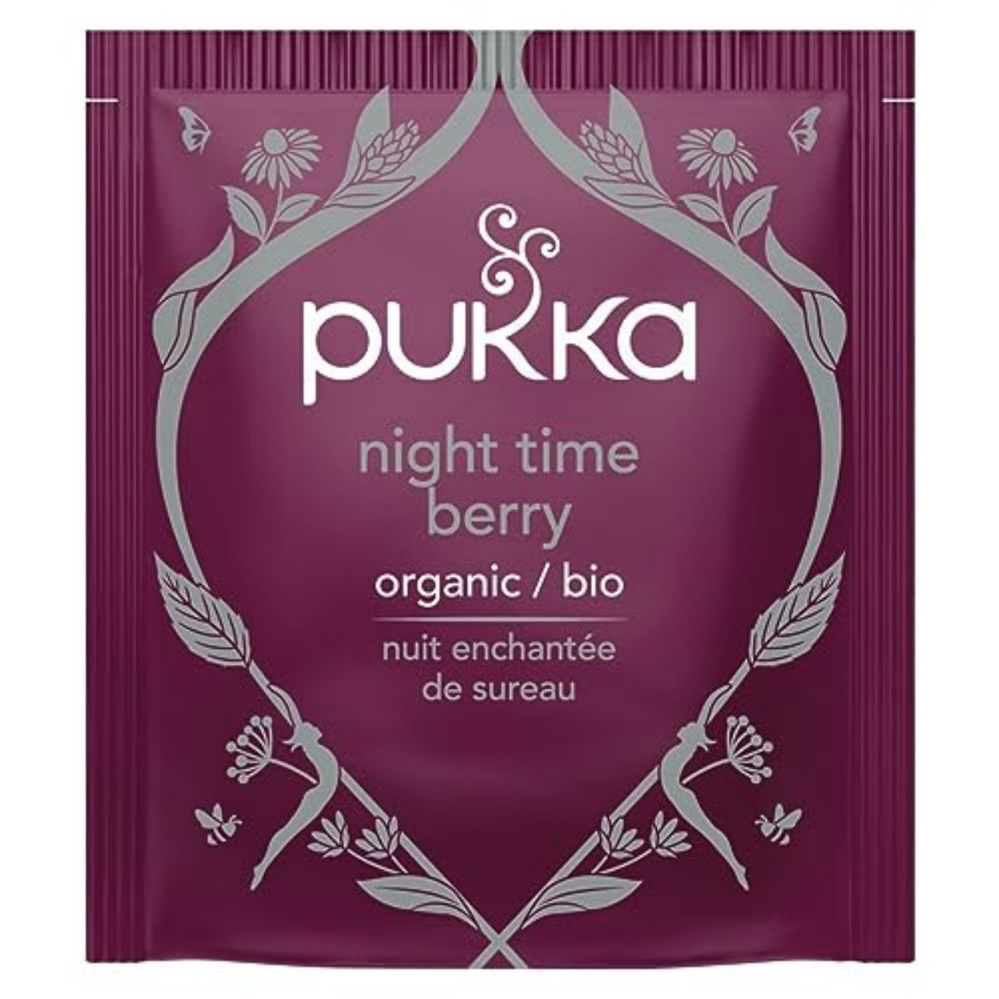 Pukka Night Time Berry Herbal Tea 4 Pack Organic Wellness 20 Bags Each