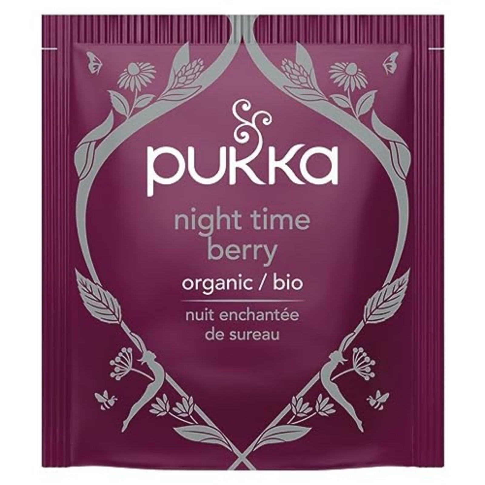 Pukka Night Time Berry Herbal Tea 4 Pack Organic Wellness 20 Bags Each