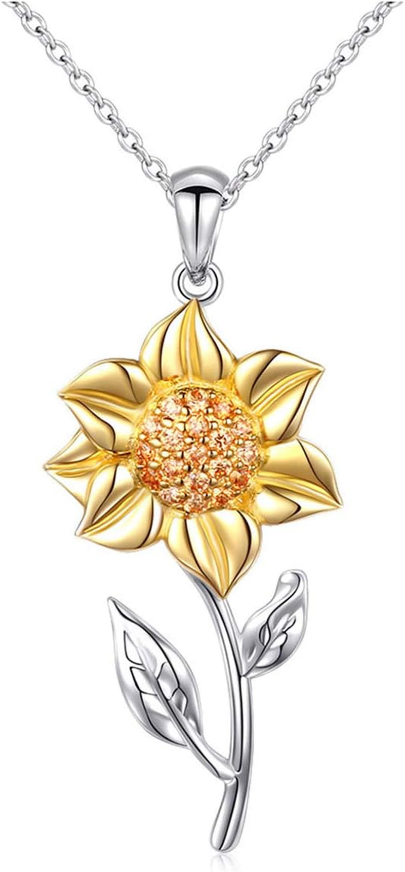 Sunflower Necklace Faith of a Mustard Seed Necklace 925 Sterling Silver Faith Necklace Jewelry for Women