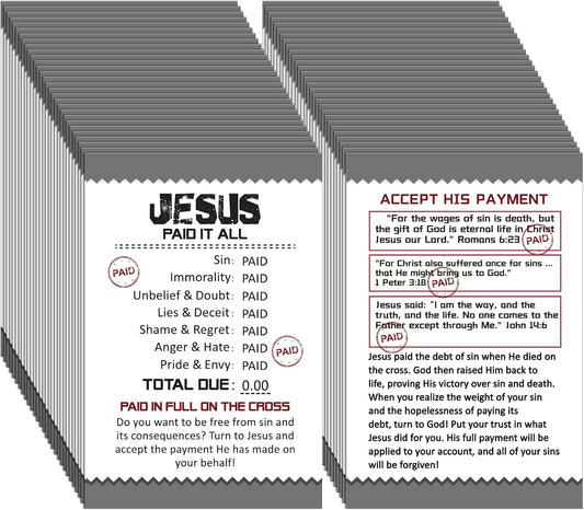 200 Pcs Gospel Tract Card Salvation Cards Pocket Holy Postcard Prayer Postcards