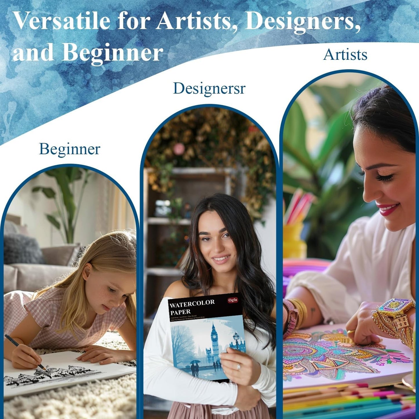 Watercolor Paper Pad, 9"X12&Quo