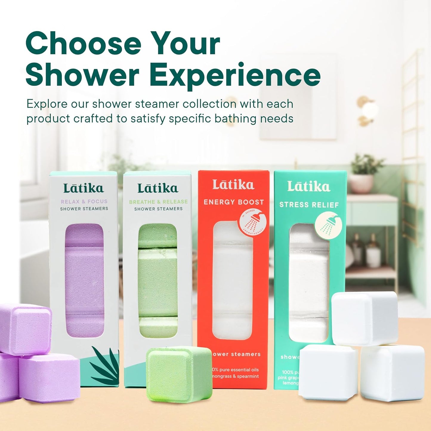 Stress Relief Steamer - Aromatherapy with Pink Grapefruit, Peppermint, Lemongrass and Rosemary - Calming and Relaxing for Anxiety Relief, Spa Aromatherapy Hot Tub - Must-Haves for Women and Men