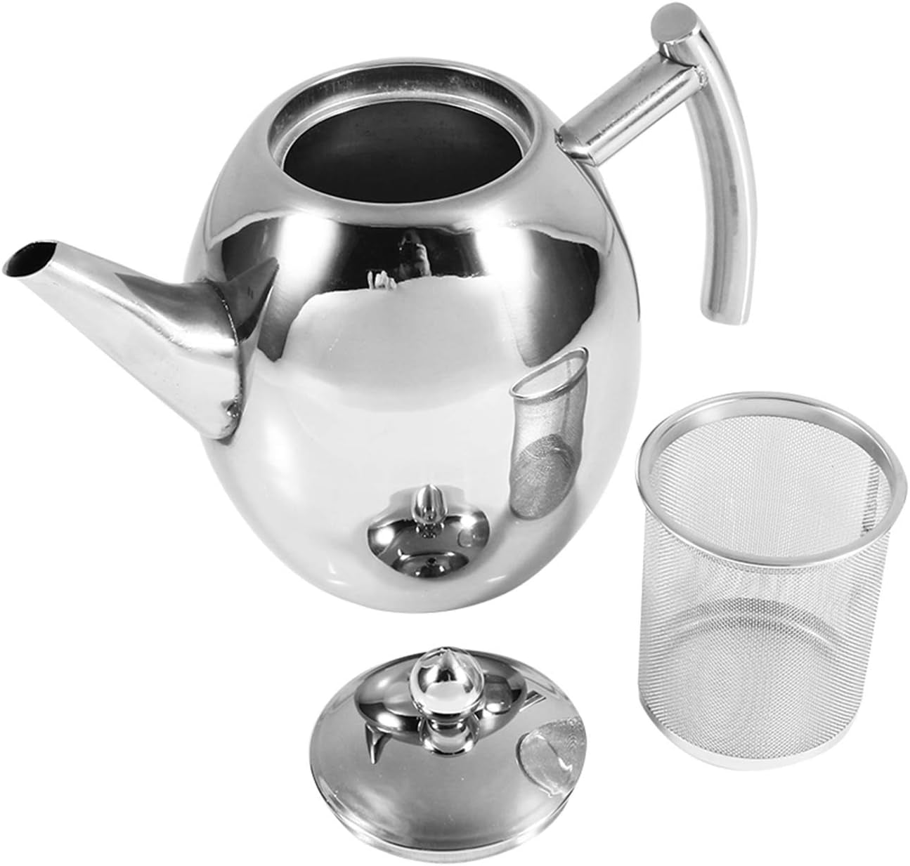 Tea Kettles, Stainless Steel Teapot Coffee Pot Kettle Stovetop Whistling Teakettle Teapot with Filter Large Capacity for Home, Cafe, Bar, Restaurant (1L/1000Ml)