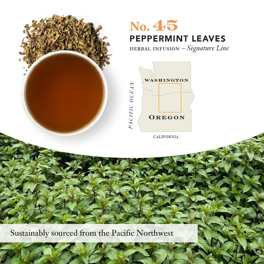 15 Count Caffeine Free Peppermint Herbal Tea Bags Delicious Mint Chocolate Fl...