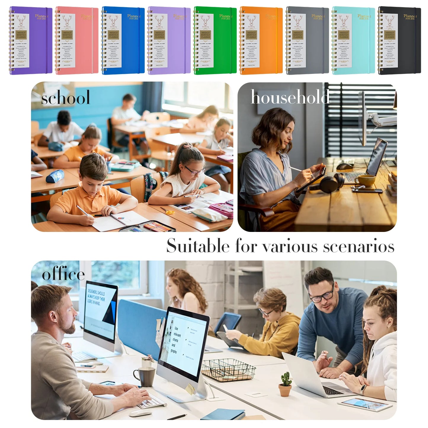 2026-2027 Planner - Academic Weekly & Monthly Planner 2026-2027 with Monthly Tabs, 5.6" X 8.2", Jan. 2026 - Jun. 2027, Flexible Cover, Wirebound Month Label