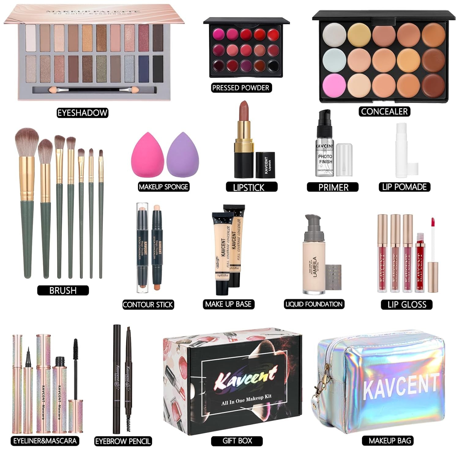 Makeup Kits Makeup Kit for Women Full Kit Makeup Sets for Teenagers Teen Girls Foundation Eyeshadow Makeup Bag Makeup Gift Set for Teens Women