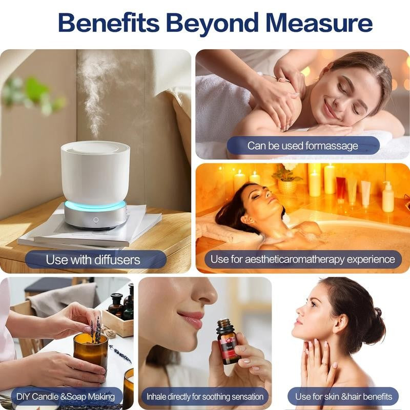 100% Pure Essential Oils - Rose, Lavender, Gardenia Variety of Natural Scents Gi