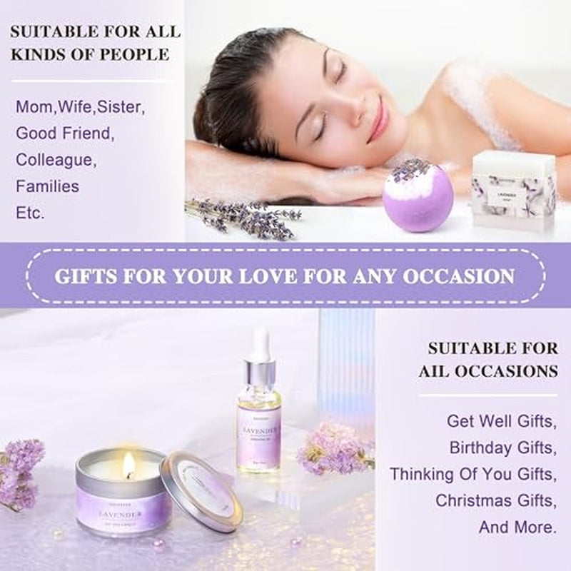 Gifts for Women Spa Lavender Bath Gifts Baskets for Women Mothers Day Gifts