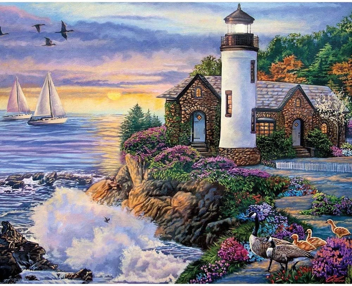300 Piece Jigsaw Puzzle Perfect Dawn Summer by Laura Glen Lawson 18" X 24"