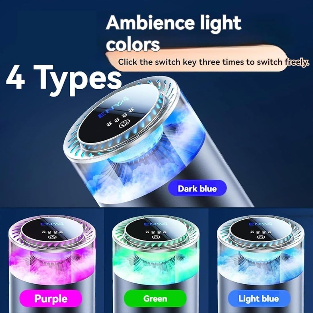 Spray Car Viewing Aromatherapy Diffuser, 2025 New Smart Car Air Freshener, 3 Mist Level, Rechargeable Auto On/Off Intelligent Car Diffuser for Home Room Cars Office (Holiday Sea Breeze)