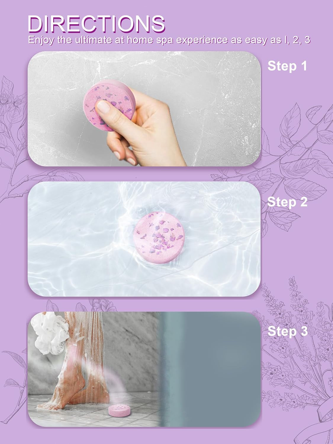Shower Steamers – 8 Scents (Lavender, Mint, Orange, Grapefruit, Eucalyptus Mint, Camellia, Baby Powder, Rose) Aromatherapy Relaxing Spa Gifts for Women, Stocking Stuffers, Christmas Gifts